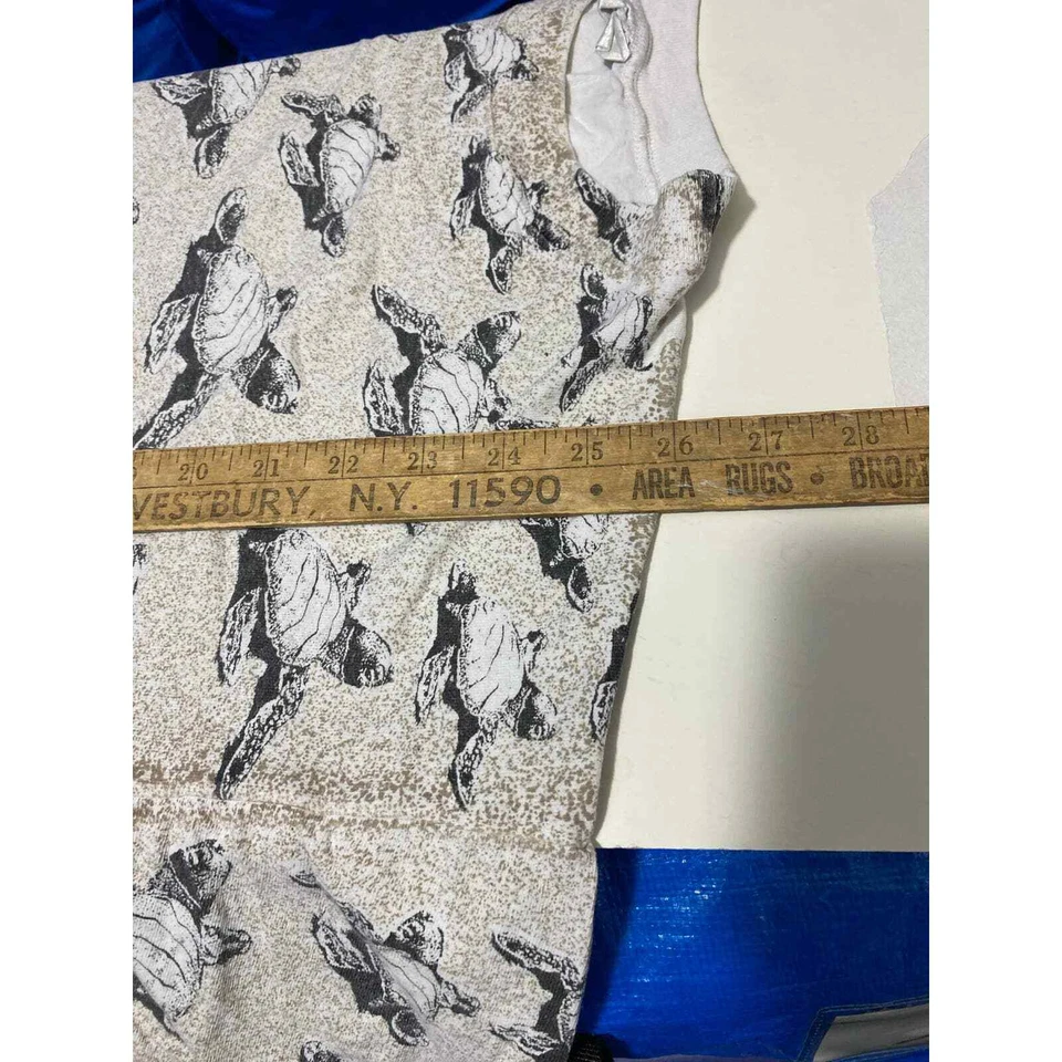 Vintage All over Print AOP Sea Turtle shirt single stitch Galapagos - Image 3 of 4