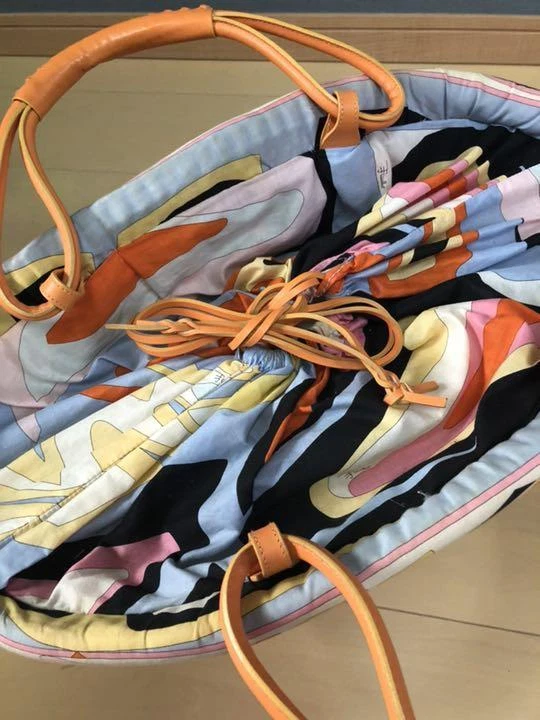Emilio Pucci корзина сумка солома женщин подержанный подлинный из Японии - Изображение 3 из 4