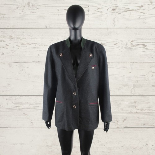 Vintage DISTLER Wool Blend Women's Coat Jacket Trachten UK 18 D 44 Tracht Loden - Picture 16 of 24