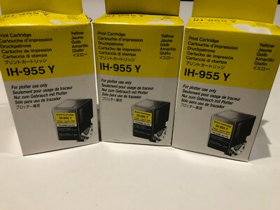 (3X) GENUINE NEW OCE Canon IH-955 Y Yellow Plotter 5200 5205 5500 Canon W 7000