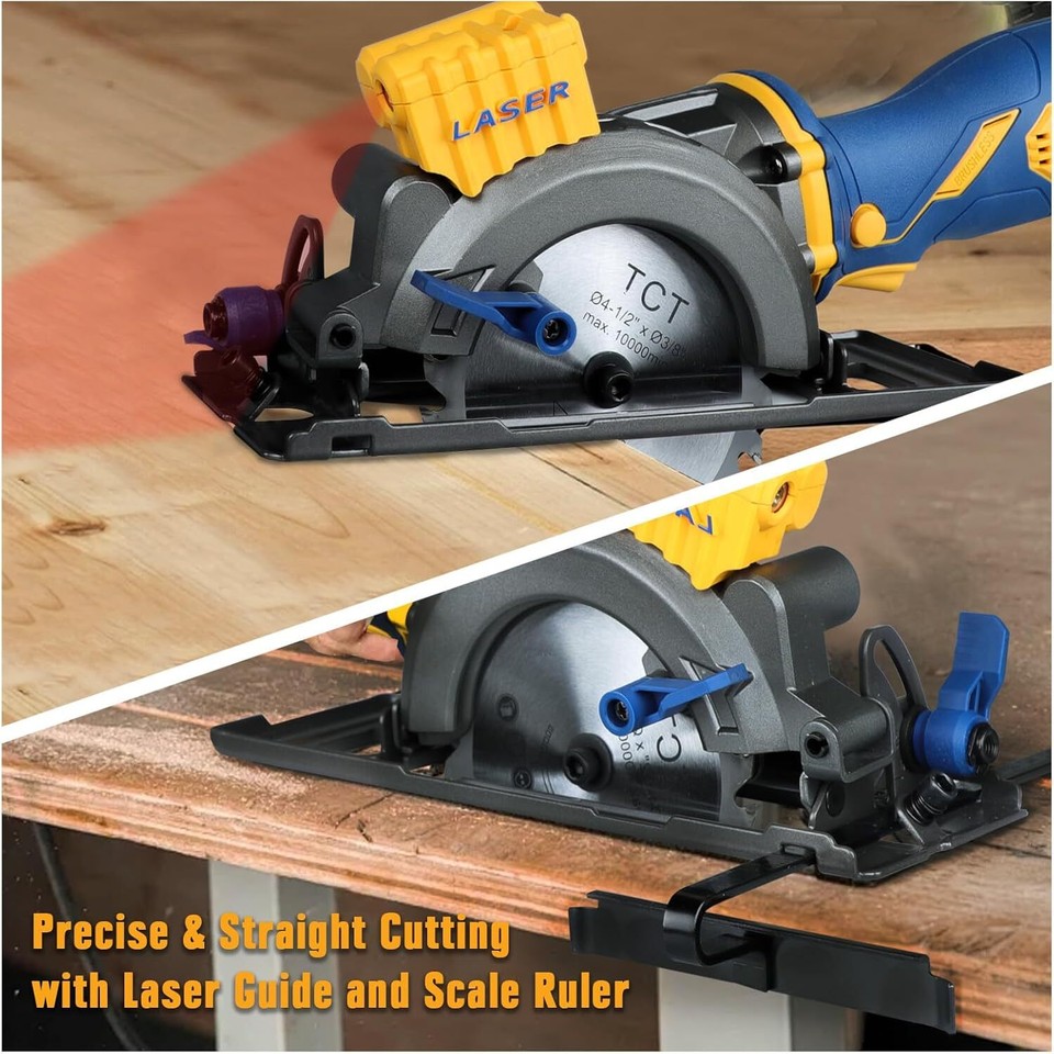 Mini Circular Saw Compatible with Dewalt & Mellif 20V MAX Battery (Tool