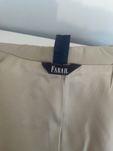 Men's Farrah Tan Brown Cotton Blend Summer 2pc Suit 2 Button sz 44R Pants 37X27" - Picture 17 of 18