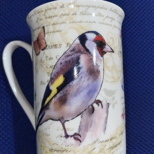 Kent Pottery Coffee Tea Mug Bird Butterflies Florals W/Lid Cover 8oz - 第 8/11 張圖片
