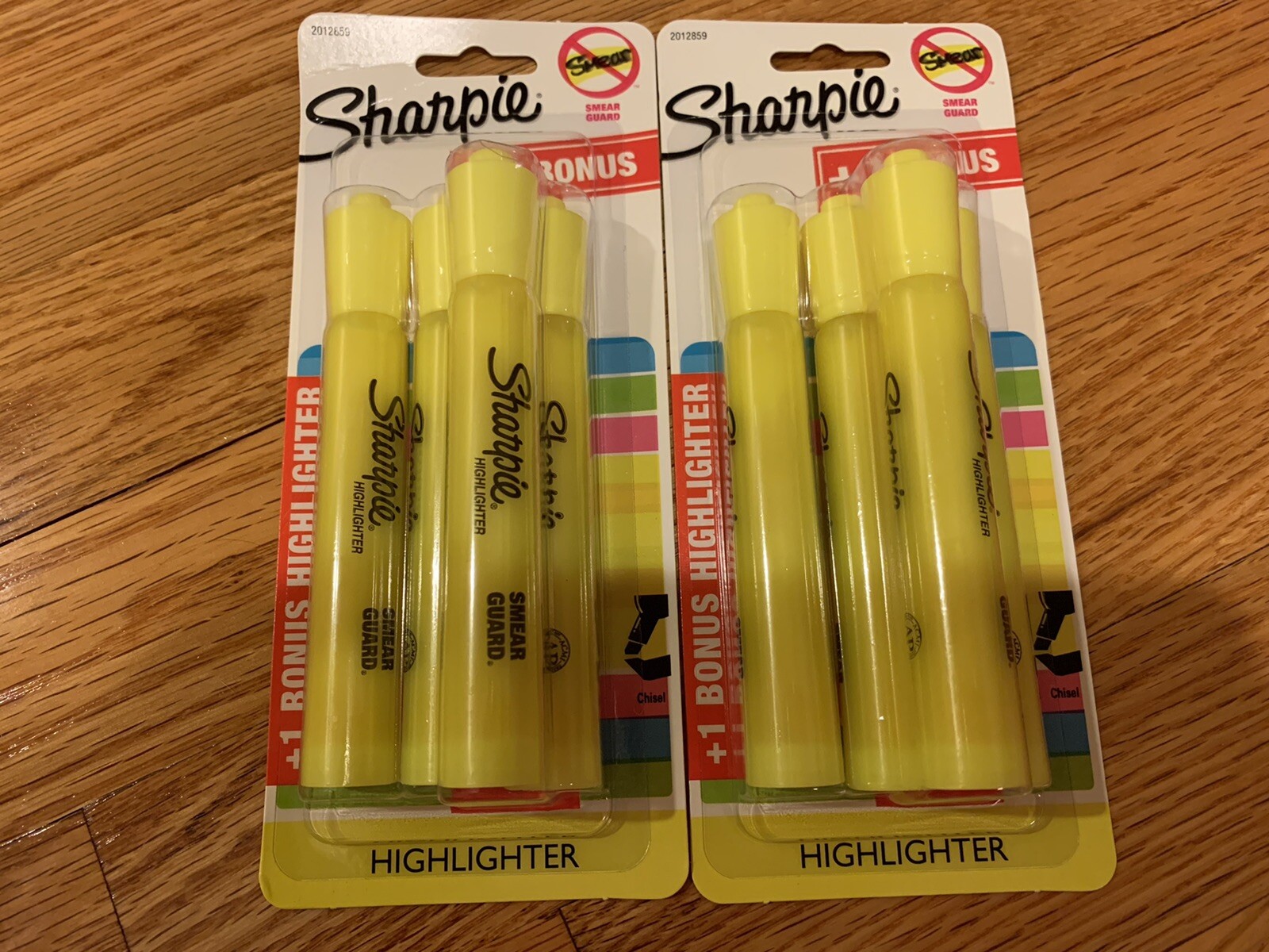 Sharpie Highlighters Chisel Tip Fluorescent Yellow 2 sets of 4-pack-image