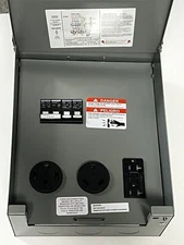 Temporary Power Outlet Panel with 20 30 50 Amp Receptacle Installed, RV Power...