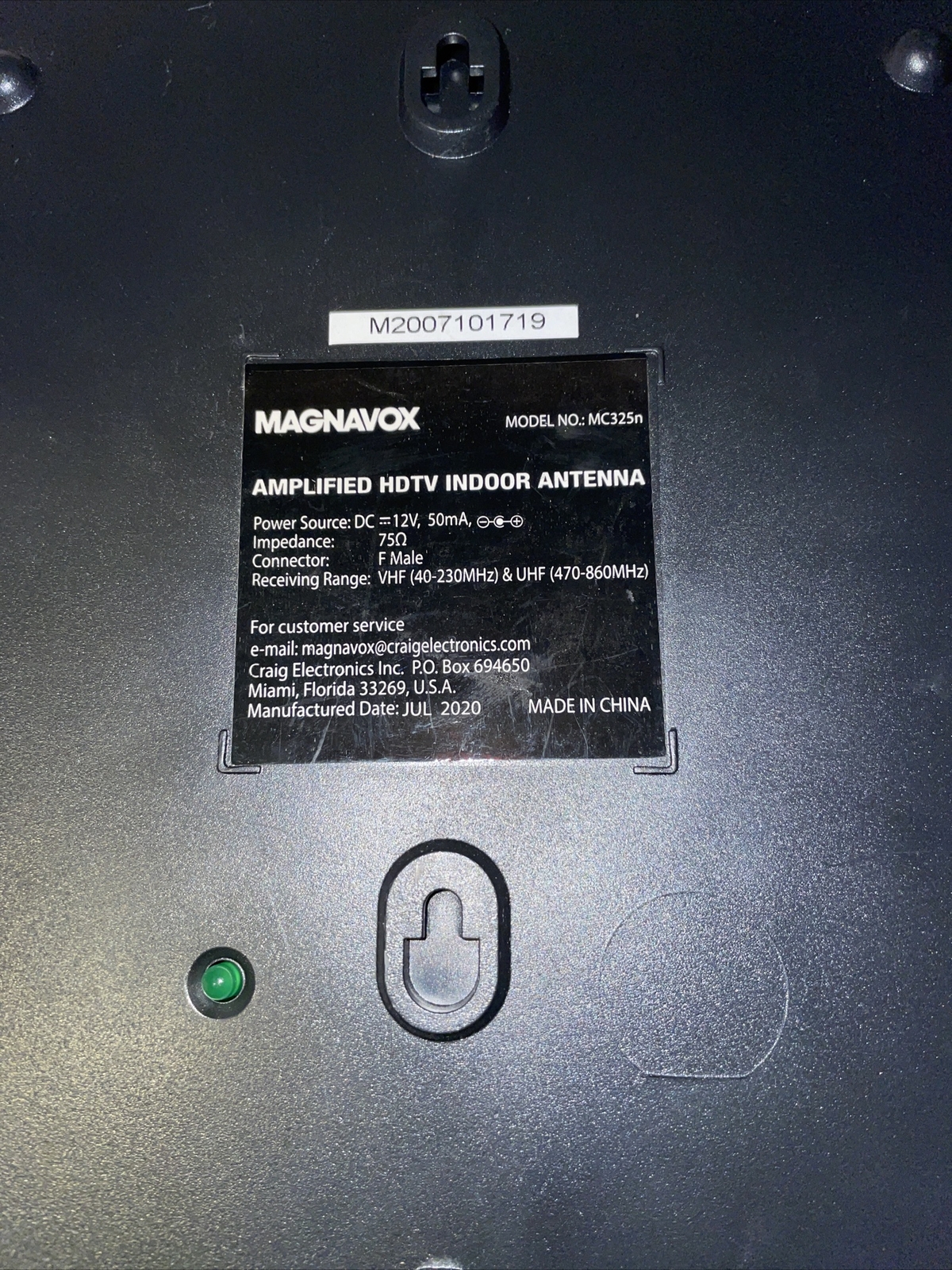 Magnavox Amplified HDTV Indoor Antenna Model No. MC325n eBay