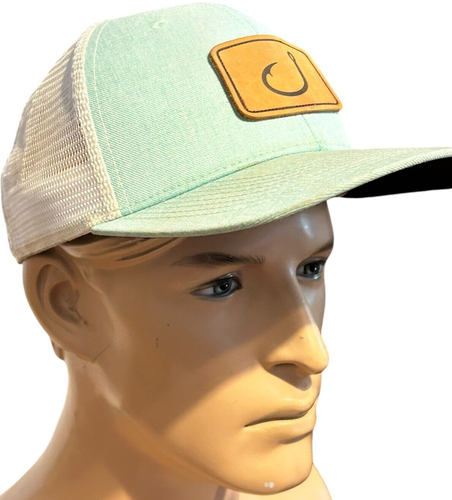 Avid Fishing Lay Day Mint Green Mesh Snapback Adjustable Trucker Hat - Picture 3 of 9