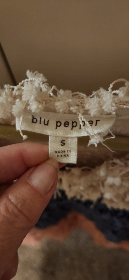 Suéter Peludo Super Divertido - Azul Pimienta Talla Pequeña - Azul Rosa Manga Larga Foto 3 de 4