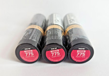3 Pack Revlon Super Lustrous Lipstick 775 SUPER RED, Creme Finish New Sealed
