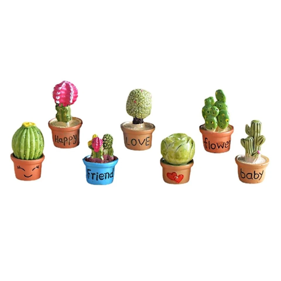 7Pcs Chic Mini Plant Decor Creative Bonsai Craft Miniature Landscaping Props - Image 3 of 4