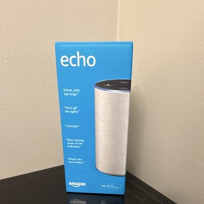 Amazon Echo 2nd Gen Smart Speaker Alexa Bluetooth Wi-Fi Gray Fabric 3.5mm