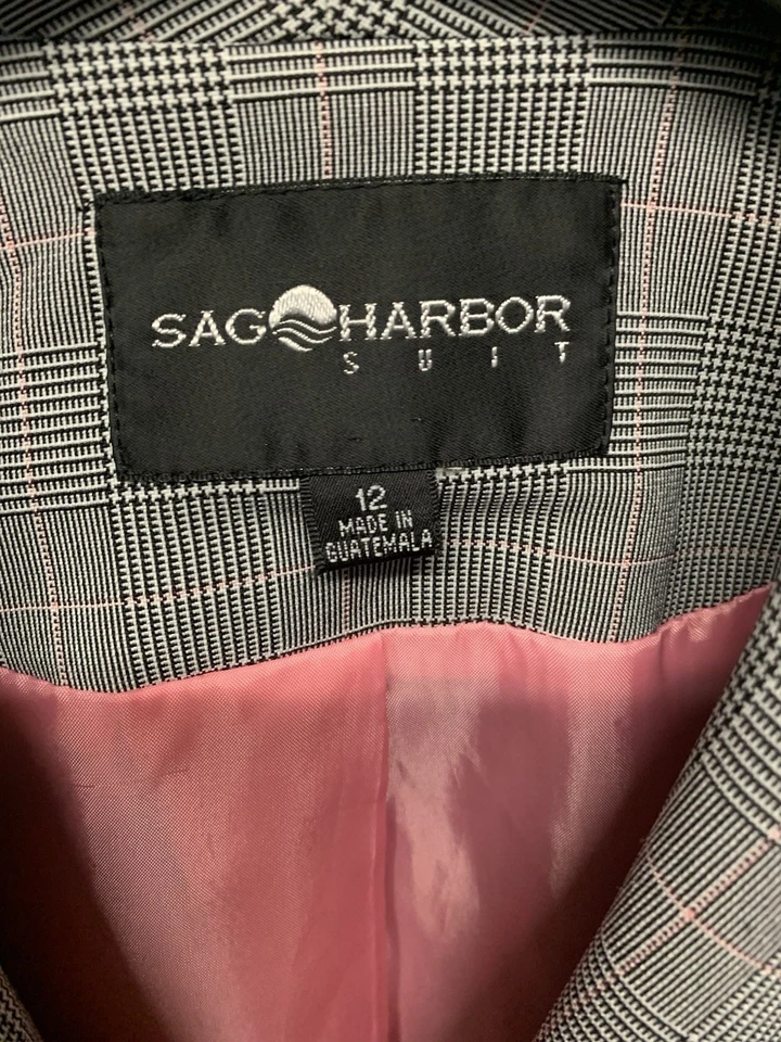 Sag Harbor Gris Cuadros Pantalones Traje Talla 12 Pantalones Talla 32"x29" Foto 2 de 4
