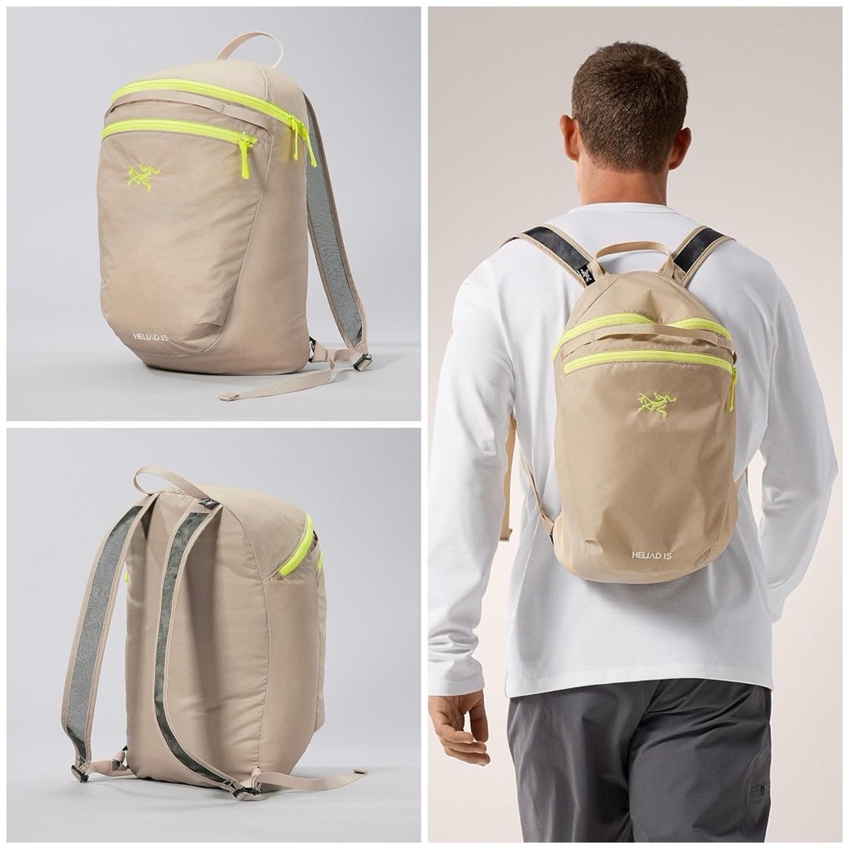 NWOT Arc'teryx Heliad 15 Lightweight Compact Outdoor Khaki Green