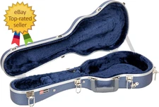 , 0-String CRA800 Ukulele, Super Lightweight ABS Molded Hard Case (Tenor, Blue),