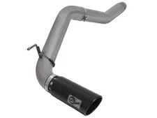 aFe LARGE BORE HD 5in DPF-Back SS Exhaust w/ Black Tip 2016 Nissan Titan 5.0L V8