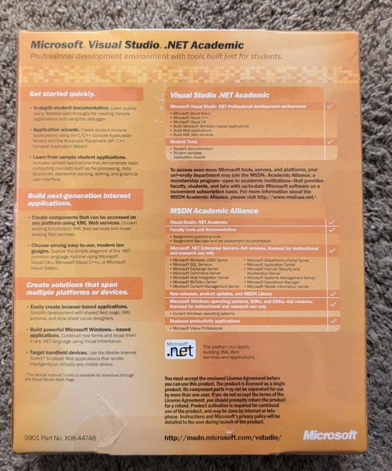 Microsoft Visual Studio .NET 2002 Professional Edition- Factory SEALED NEW - Image 2 of 4