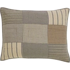 Farmhouse Standard Sham 21x27 Charcoal Grey Cotton Bedding