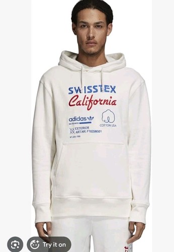 Adidas Originals Hoodie Mens M Swisstex California Built For Purpose USA Cotton