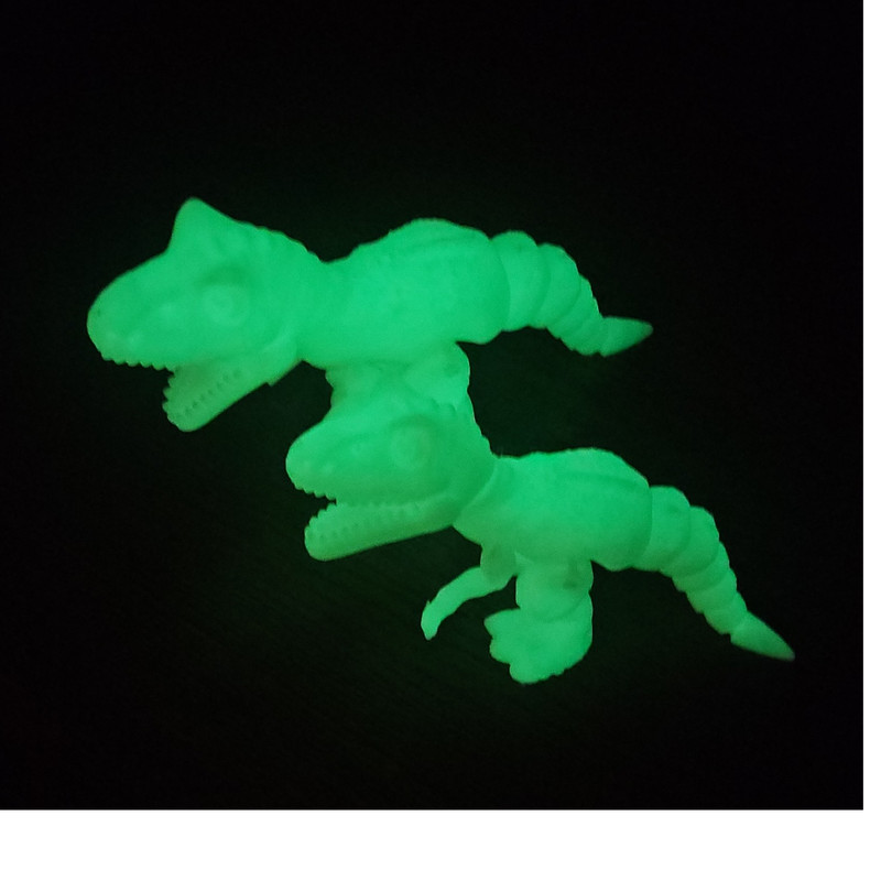 Glow in the Dark Tyrannosaurus Rex Plastic Dinosaur Figurines Set of 2