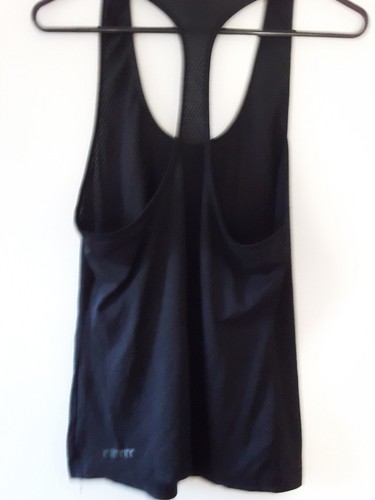 Reebok Singlet Top Size M Quick Dry Speedwick Racer back Black Activewear - Picture 12 of 14