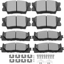 Ceramic Front Rear Disc Brake Pads for 2007-2017 Toyota Camry 2008-2018 Avalon