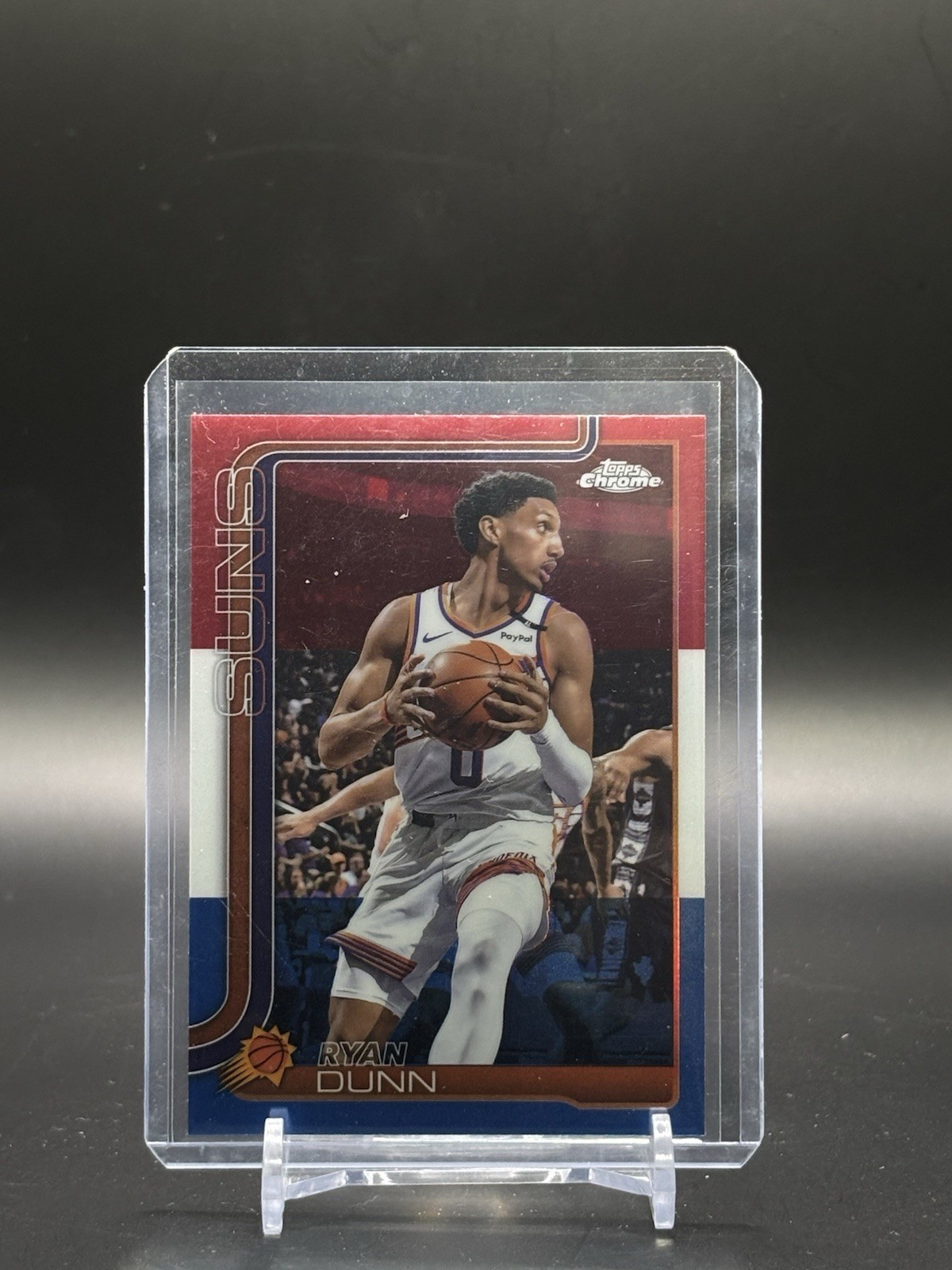 2025-26 Topps Chrome Ryan Dunn #178 Red White Blue Refractor Suns