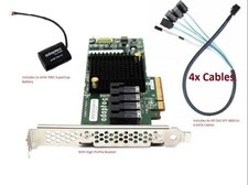 ASR-71605 Adaptec 16 Port 6Gbps PCIe Raid with 4x Mini SAS SFF-8643 Cable