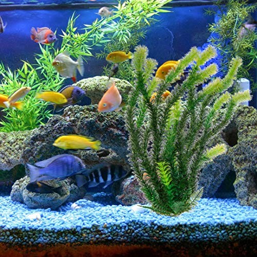 Planta de agua de plástico de 17" para adorno de pecera de acuario, verde rodo - Imagen 6 de 7