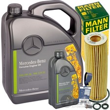 MANN ÖLFILTER +6L MERCEDES 5w30 ÖL passend für W203 W204 W211 180 200 230 Kompr.