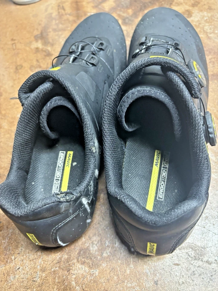 Zapatos de Carretera Mavic Cosmic Pro Carbono Ciclismo Negros EE. UU. 10.5 Doble Boa-44 y 2/3 UE Foto 2 de 4