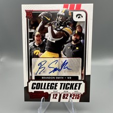 Panini 2021 Contenders Brandon Smith Iowa Hawkeyes Auto Rookie Card #252. rookie card picture