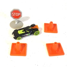 Hot Wheels Car 2007 Rocketfire #4 Black Green Orange 1:64 Diecast 2 7/8"