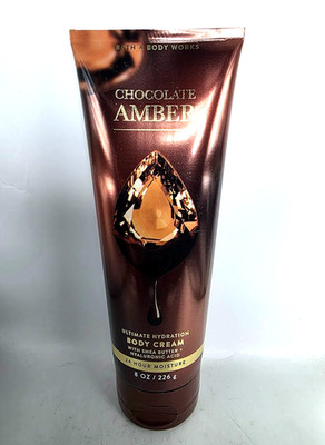 BATH AND BODY WORKS CHOCOLATE AMBER BODY CREAM 8 FL OZ