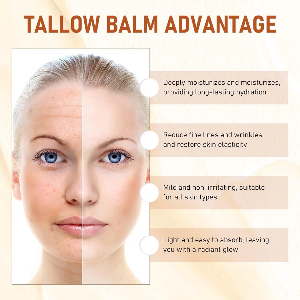 2 Pack Tallow and Honey Balm, Premium Beef Tallow and Wild Honey,Balm for Skin   - Image 3 of 4