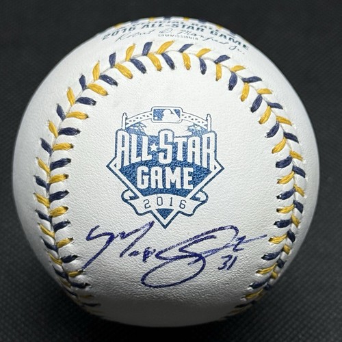 Max Scherzer Signed 2016 All Star Game Logo Baseball JSA COA Nationals Mets Jays