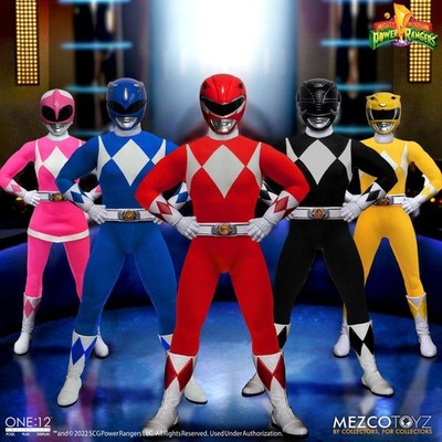 Mighty Morphin Power Rangers Figuras 1/12  Deluxe Steel Box Set 16 - 17 cm MEZCO