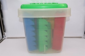 Lego Duplo Quatro 5357 Bucket - Large Chunky Bricks Compete W/Container Tub