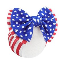 4th of July Headbands for Baby Girl 7'' Independence Day 4th of July, Flag1