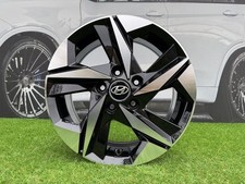 4X R16 Inch 5X114.3 Hyundai Elantra Style Black Polished Wheels: Fits For Tucson