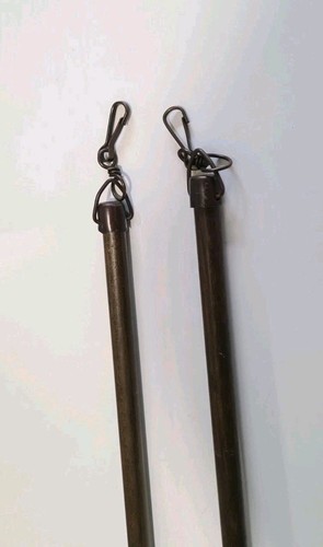 2 Gardinen-Zugstangengriffe Vintage Eiche 80 cm - Bild 3 von 3