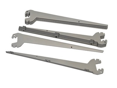 NEU 5x Winkelkonsolen Paar T37cm silbergrau Konsolen für Eden Tegometall ITAB*