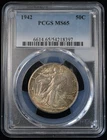 1942 Walking Liberty Half Dollar 50c- PCGS MS65