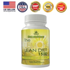100% Lemon Cayenne Powder Weight Loss Detox Cleanse Slimming Capsules