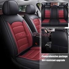 Fit For Nissan Car Seat Covers 5 Seats Pu Leather Cushion Protector Front Rear