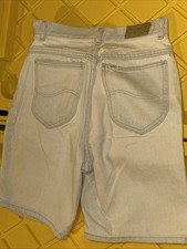 Vintage Lee Denim Shorts 80  s Big E Light Wash Women  s Sz 9 Medium 27 3/4x9  Mom