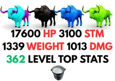 Bison 1013 DMG ACTUAL BLACK TOP STATS Clone Ark Survival Ascended Official PVE