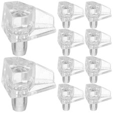 100 Pcs Glass Mounting Hardware Cabinet Pegs Clear Shelves Support