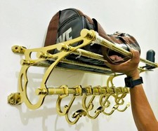 French Coatrack Luggage Rack Brass Platting Rack Train Wall Mounted Rack