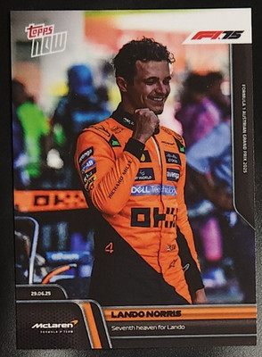 Lando Norris 2025 Topps Now F1 Formula 1 #47 Seventh Heaven for Lando