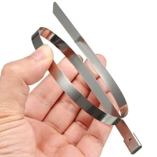 20 PCS 20" Stainless Steel Cable Zip Ties Metal Exhaust Wrap 0.31 Inch Width